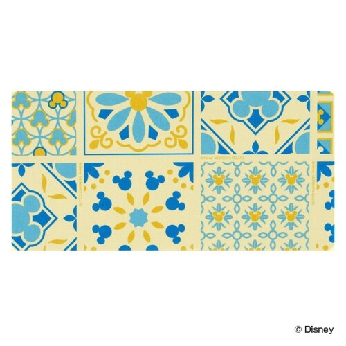 階段マット ミッキーマウス タイル ブルー