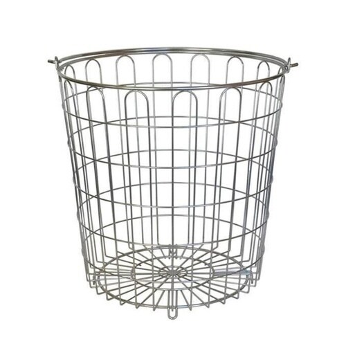 室内物干し ステンレス ランドリーバスケット