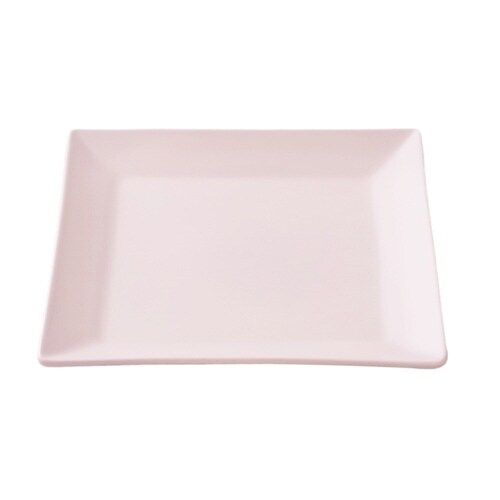 スクエアプレート 14cm ペールピンク