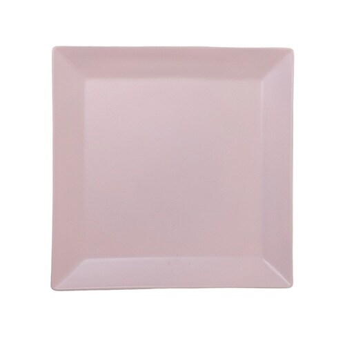 スクエアプレート 19cm ペールピンク