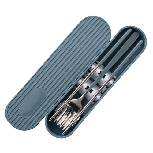 アウトドア カトラリー ブルー×グレー