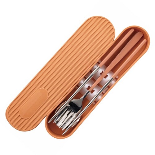 アウトドア カトラリー ケースセット 杏色