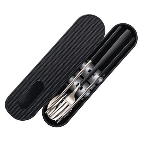 アウトドア カトラリー ケースセット ブラック