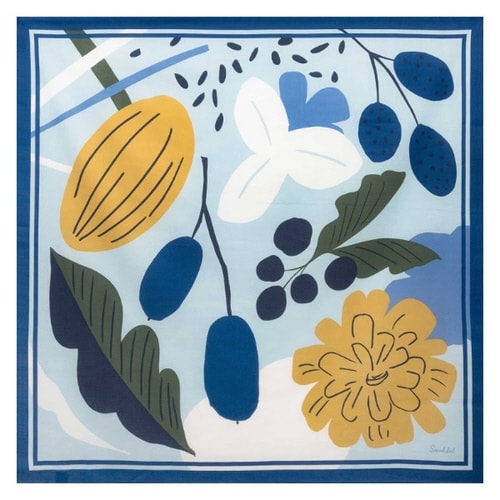 風呂敷 110cm 大判 撥水 ブルー