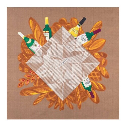 浅山美里綿二四巾ふろしき パンとワイン