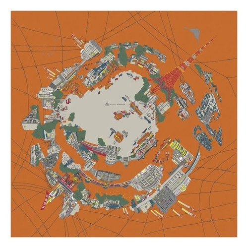 浅山美里綿二四巾ふろしき 昭和の東京(昼) 夜 夜