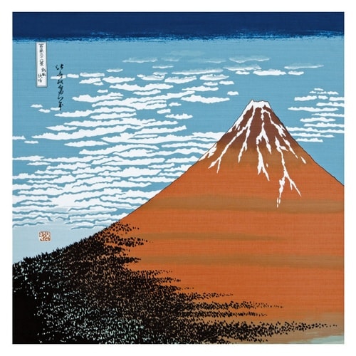 風呂敷 丹後ちりめん浮世絵ふろしき二巾 赤富士