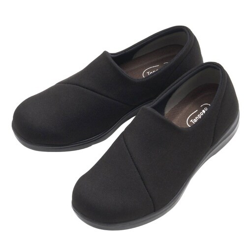 介護シューズ 弾むソフトスリップオン ブラックM