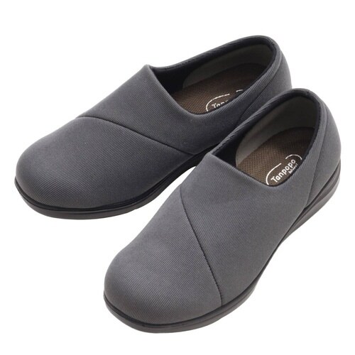 介護シューズ 弾むソフトスリップオン グレーM