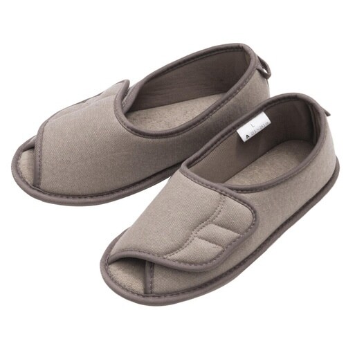 介護シューズ しっかり底でフィット ブラウンLL