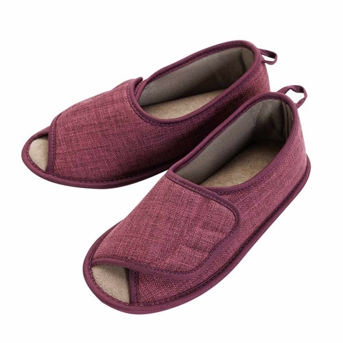 介護シューズ しっかり底でフィット パープルM