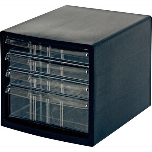 A4レターケース/仕切/浅3深1段/黒×6