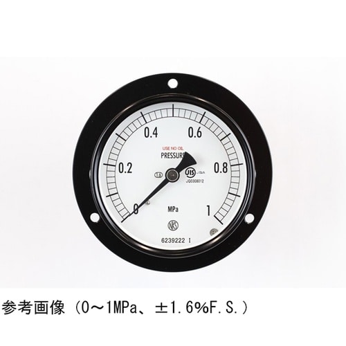 普通形圧力計(Φ75) 禁油 埋込形D枠