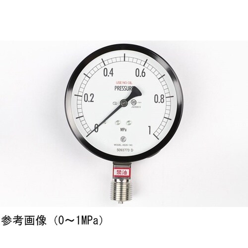 普通形圧力計(Φ100) 禁油 立形A枠