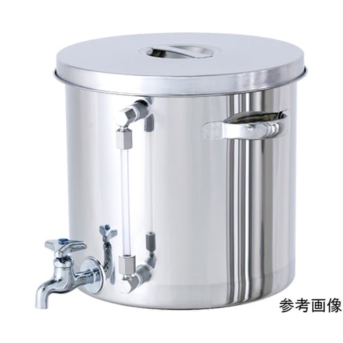蛇口・液面計付ステンレス汎用容器 65L