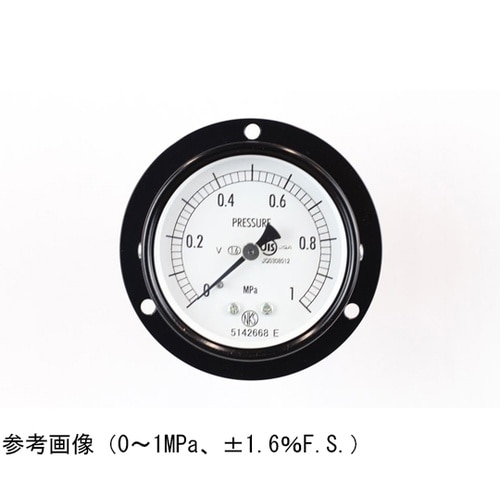 普通形圧力計(Φ60) 埋込形D枠(取付