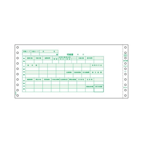 支給明細書 1セット(250枚入) GB