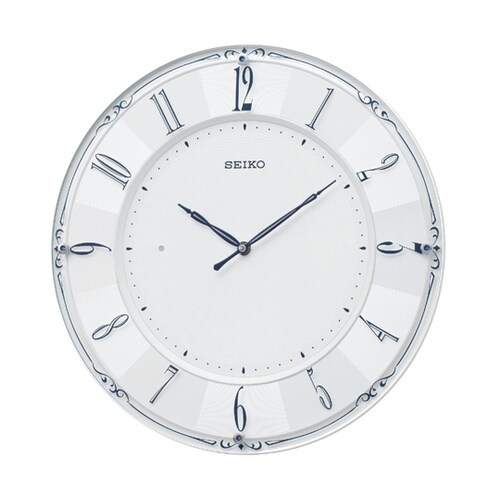 電波掛時計 φ351×30mm 白 KX