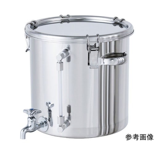 蛇口・液面計付ステンレス密閉容器 65L