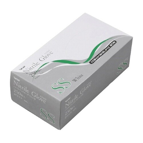 ニトリル使いきり手袋 粉無 250枚×1