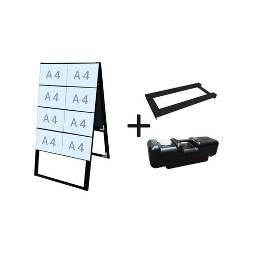 ブラックカードケーススタンド看板 A4横