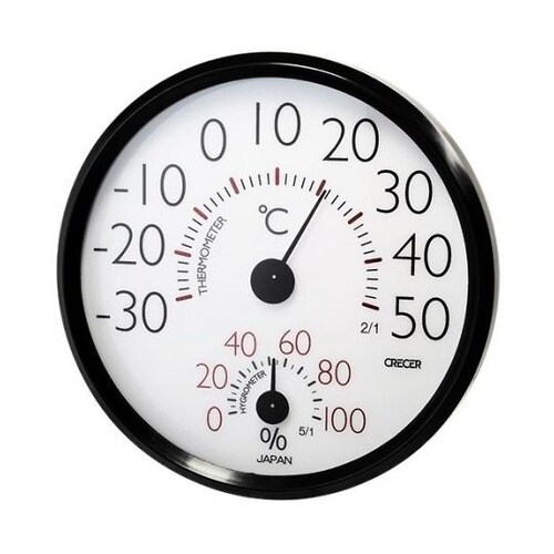 温湿度計 日本製 ブラック CR−152