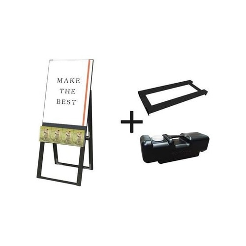ブラックパンフレットケーススタンド看板