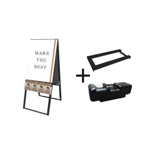 ブラックパンフレットケーススタンド看板