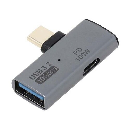 USBアダプタ Cオス − Aメス 横L