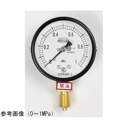普通形圧力計(Φ60) 禁油 立形A枠
