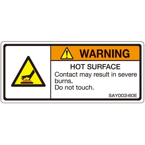 ISO規格準拠ラベル HOT SURFA