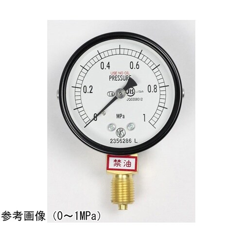 普通形圧力計(Φ60) 禁油 立形A枠