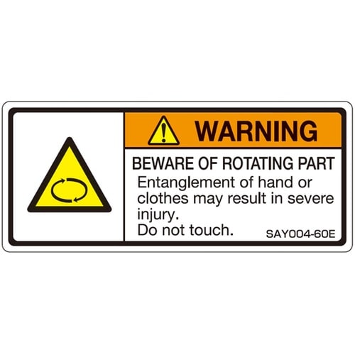 ISO規格準拠ラベル BEWARE OF