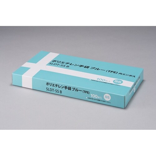 ポリエチレン手袋ブルー(TPE)SS 1