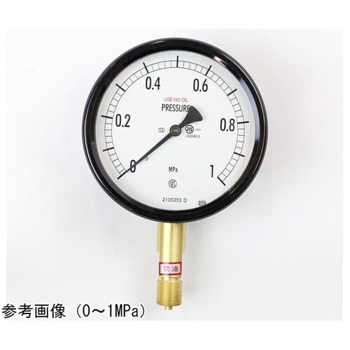 密閉型圧力計(100Φ) 禁油 立形A枠