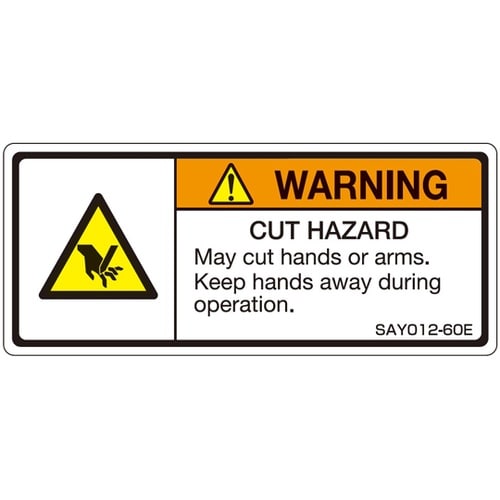 ISO規格準拠ラベル CUT HAZAR