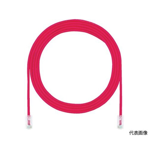 カテゴリ5E細径パッチコード 3m 赤