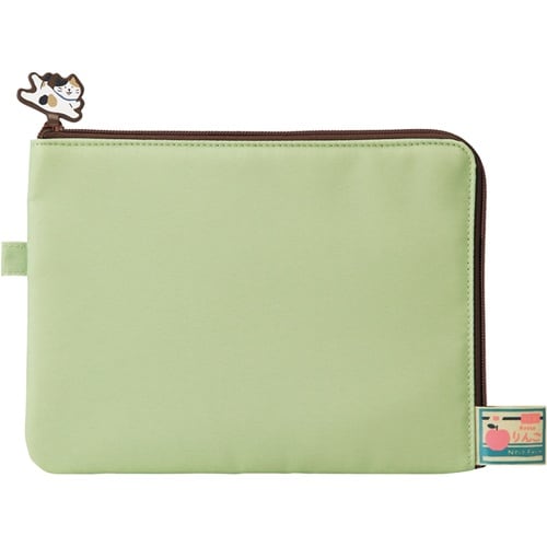 にゃんシーン フラットポーチ ピスタチオ