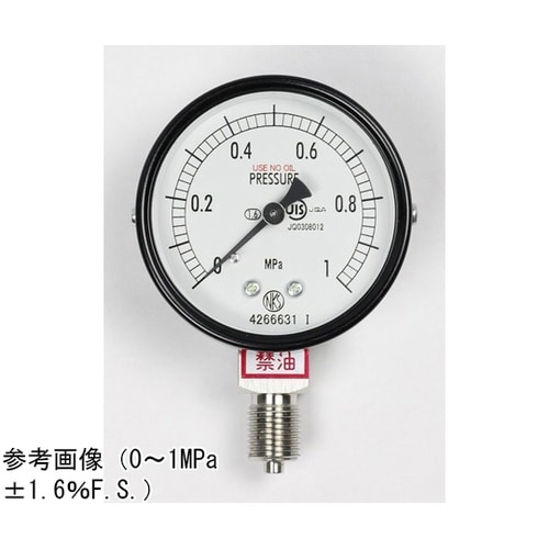 普通形圧力計(Φ60) 禁油 立形A枠