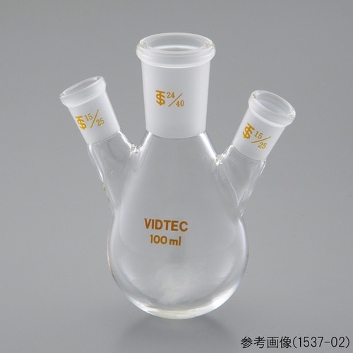 三ツ口茄子形フラスコ 200mL中24/