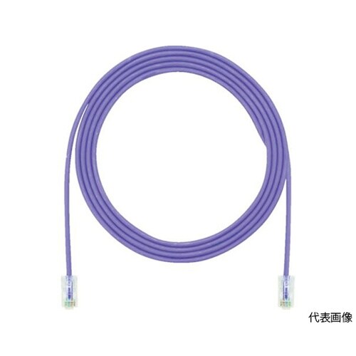 カテゴリ5E細径パッチコード 1m 紫