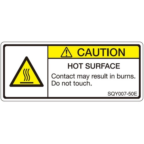 ISO規格準拠ラベル HOT SURFA