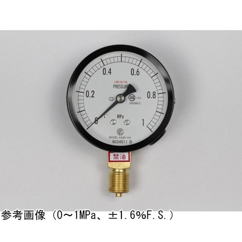 普通形圧力計(Φ75) 禁油 立形A枠