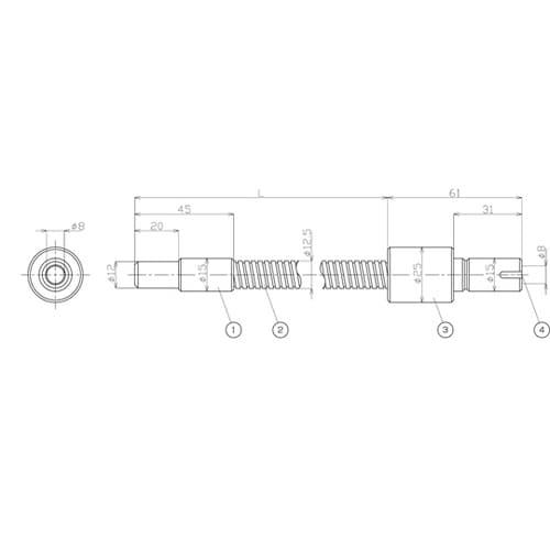 シングルライトガイド 1500mm φ8