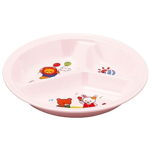 メラミン子供食器 みんなともだち。3ッ切