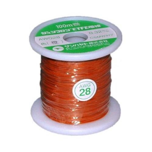 ETFE電線 橙 0.62mm 100m