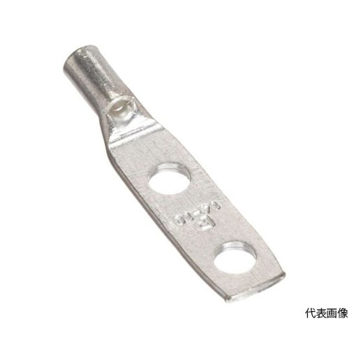 銅製圧縮端子 2穴 電線サイズ AWG1