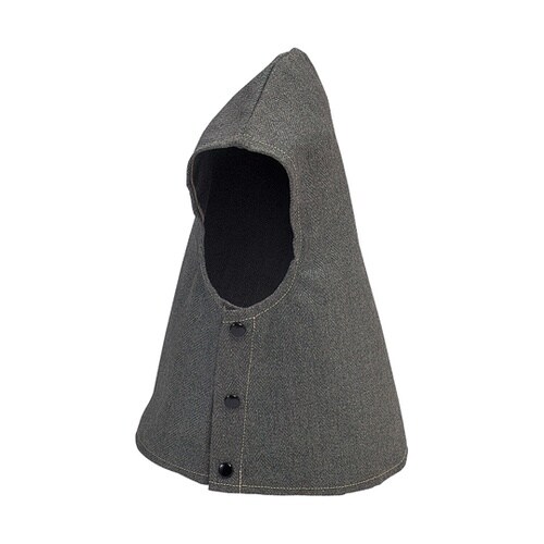 EHC28 難燃フード 前ボタン 灰