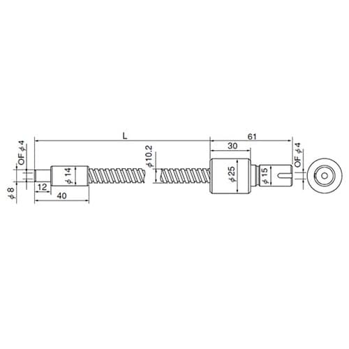 出射端側8φ金具ライトガイド(シングル)