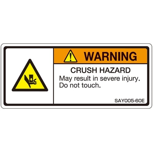 ISO規格準拠ラベル CRUSH HAZ